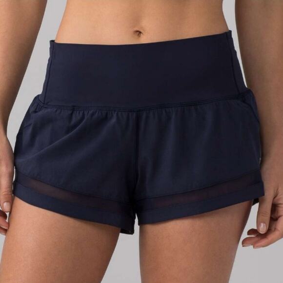 Lululemon Midnight Navy 3" Pace Perfect Shorts 8